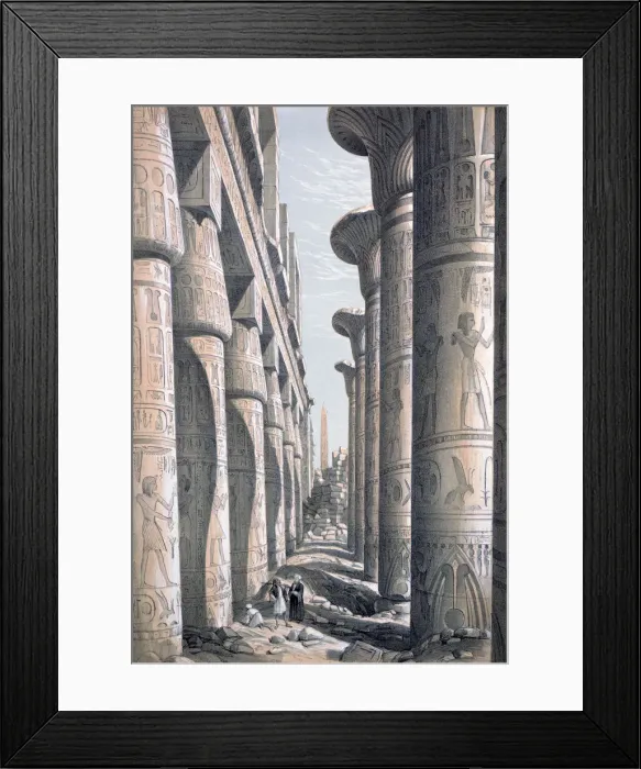 Framed Print : Great Temple, Karnac, Egypt, 19th century. Artist: George Moore Framed Print : Great Temple, Karnac, Egypt, 19th century. Artist: George Moore