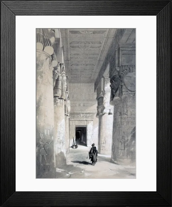 Framed Print : Temple of Denderah, Egypt, 19th century. Artist: Henry Pilleau Framed Print : Temple of Denderah, Egypt, 19th century. Artist: Henry Pilleau