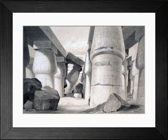 Framed Print : Interior of the Great Hall of Karnac, Egypt, 1845. Artist: Henry Pilleau Framed Print : Interior of the Great Hall of Karnac, Egypt, 1845. Artist: Henry Pilleau
