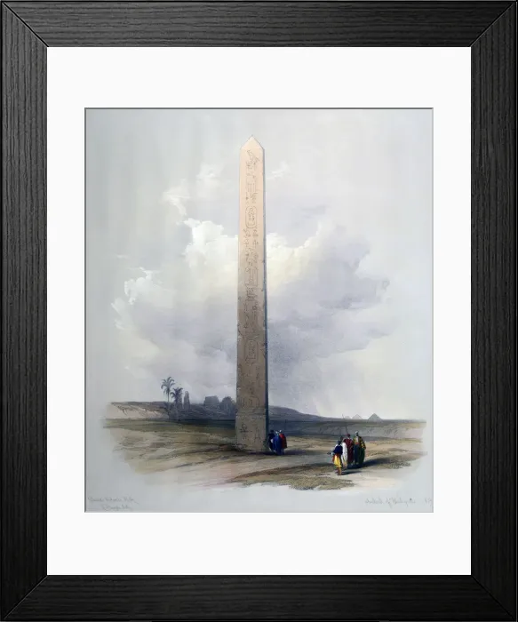 Framed Print : Obelisk of Heliopolis, 1839. Artist: David Roberts Framed Print : Obelisk of Heliopolis, 1839. Artist: David Roberts