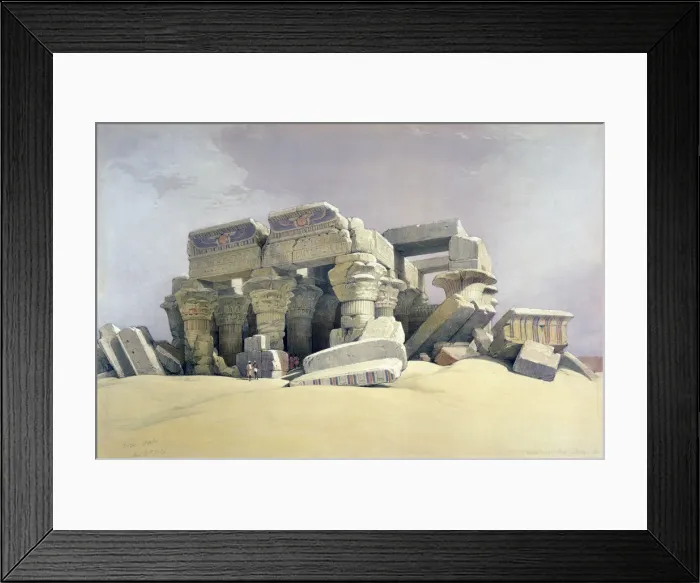 Framed Print : Ruins of the Temple of Kom Ombo, 19th century. Artist: David Roberts Framed Print : Ruins of the Temple of Kom Ombo, 19th century. Artist: David Roberts