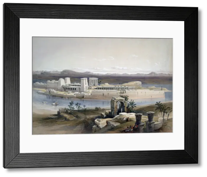 Framed Print : General View of the Island of Philae, Nubia, 1838. Artist: David Roberts Framed Print : General View of the Island of Philae, Nubia, 1838. Artist: David Roberts