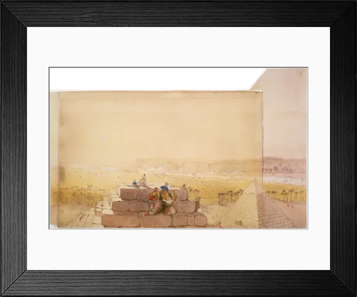 Framed Print : Pyramids, 19th century. Artist: David Roberts Framed Print : Pyramids, 19th century. Artist: David Roberts