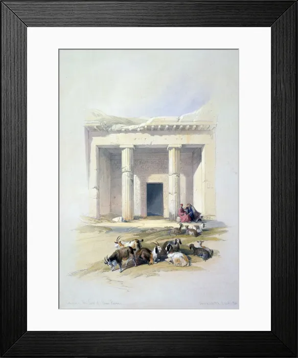 Framed Print : Entrance to the Cave of Beni Hassan, 19th century. Artist: David Roberts Framed Print : Entrance to the Cave of Beni Hassan, 19th century. Artist: David Roberts