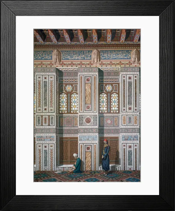 Framed Print : Main Room, Mosque of Ahmed el-Bordeyny, 19th century. Artist: Emile Prisse D Avennes Framed Print : Main Room, Mosque of Ahmed el-Bordeyny, 19th century. Artist: Emile Prisse D Avennes