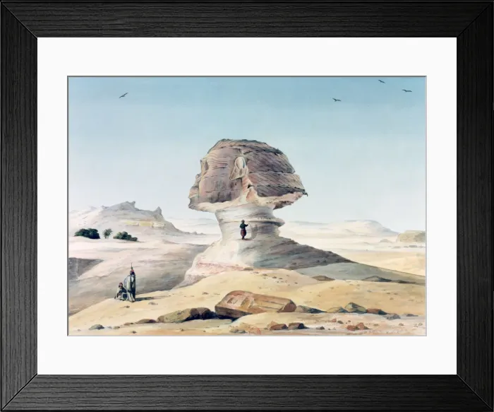 Framed Print : The Sphinx, 19th century. Artist: Emile Prisse D Avennes Framed Print : The Sphinx, 19th century. Artist: Emile Prisse D Avennes