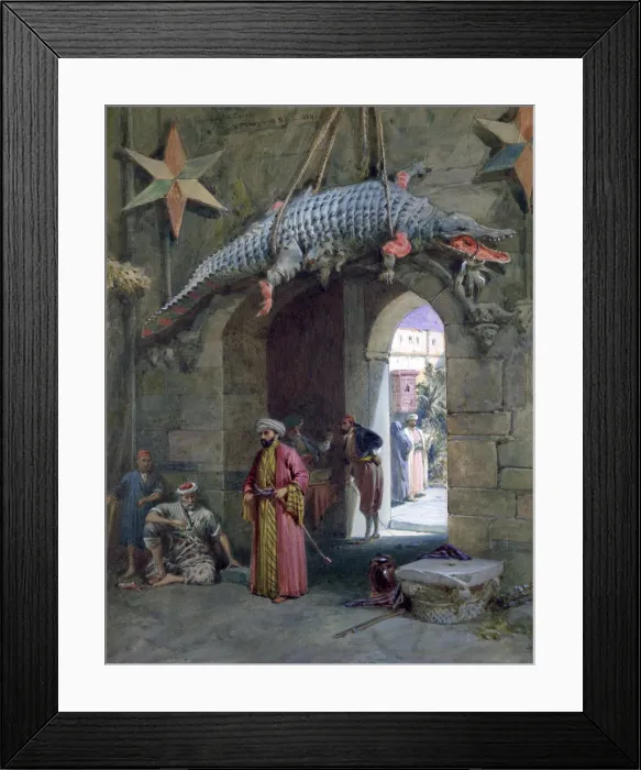 Framed Print : A Doorway in Cairo, 1884. Artist: William Simpson Framed Print : A Doorway in Cairo, 1884. Artist: William Simpson