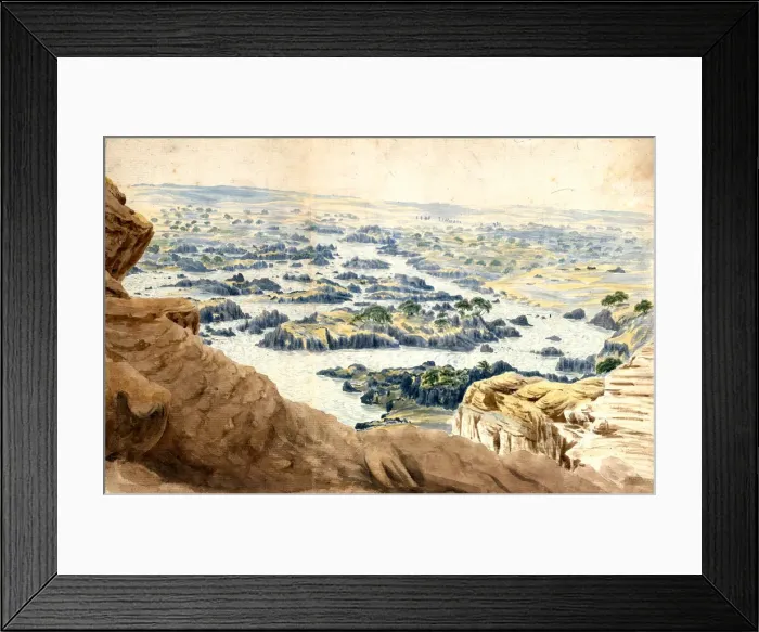 Framed Print : Landscape, Cataract, Egypt, c19th Century. Artist: John Gardner Wilkinson Framed Print : Landscape, Cataract, Egypt, c19th Century. Artist: John Gardner Wilkinson