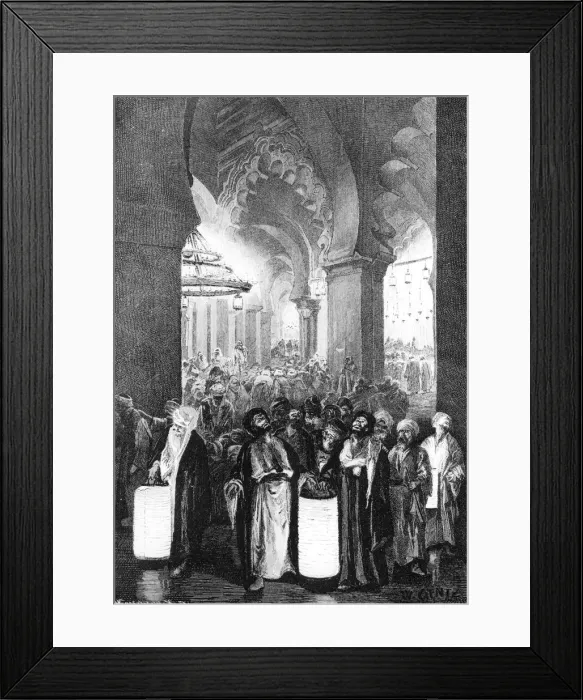 Framed Print : The Prayer during one Night of Ramadan, 1881. Artist: Wilhelm Gentz Framed Print : The Prayer during one Night of Ramadan, 1881. Artist: Wilhelm Gentz