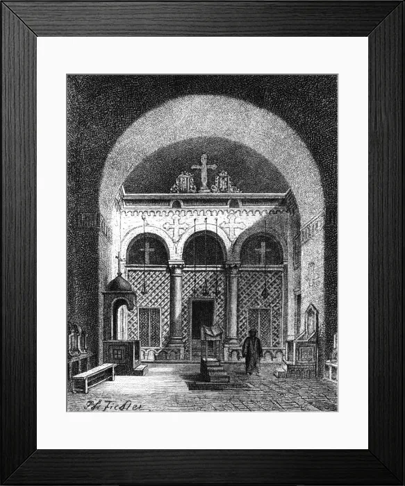Framed Print : Interior of a Church, Egypt, 1881 Framed Print : Interior of a Church, Egypt, 1881
