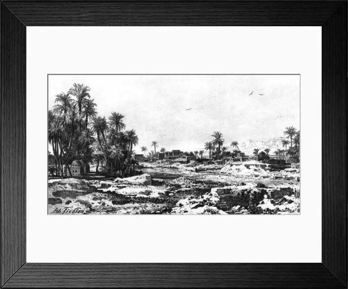 Framed Print : Borough of Karnak, Egypt, 1881. Artist: G Heuer Framed Print : Borough of Karnak, Egypt, 1881. Artist: G Heuer