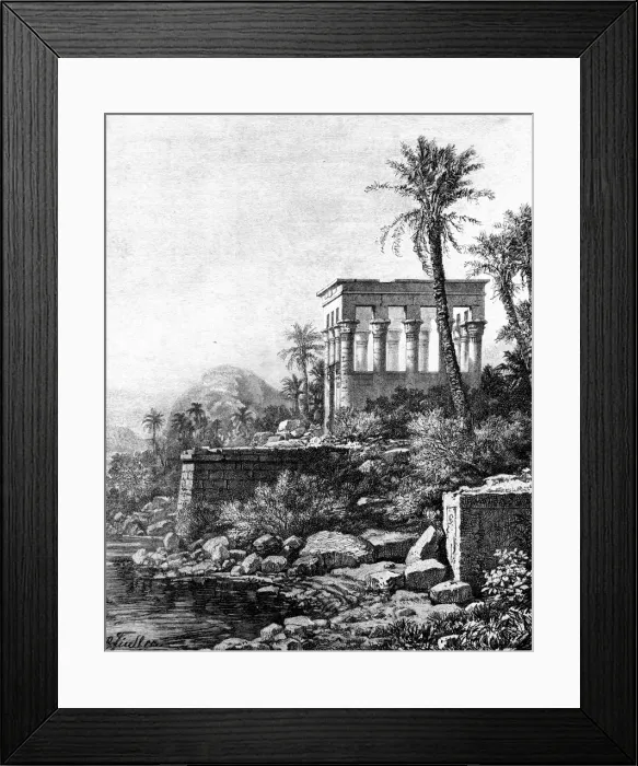 Framed Print : The Kiosk, Philae Temple, Egypt, 1881 Framed Print : The Kiosk, Philae Temple, Egypt, 1881