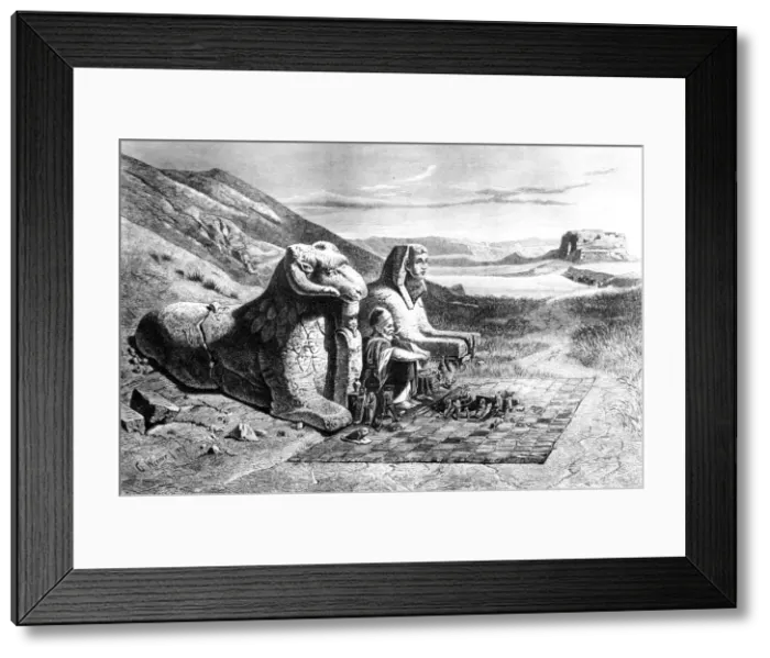 Framed Print : Merchant of Antiquites, Louqsor, Karnack, Egypt, 1871. Artist: G Werner Framed Print : Merchant of Antiquites, Louqsor, Karnack, Egypt, 1871. Artist: G Werner