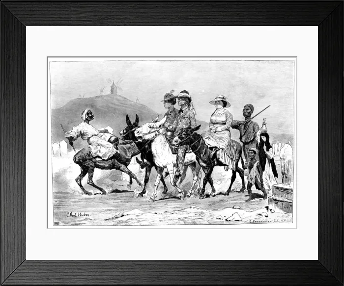 Framed Print : A Band of Tourists, Egypt, 1881. Artist: R Brandamour Framed Print : A Band of Tourists, Egypt, 1881. Artist: R Brandamour