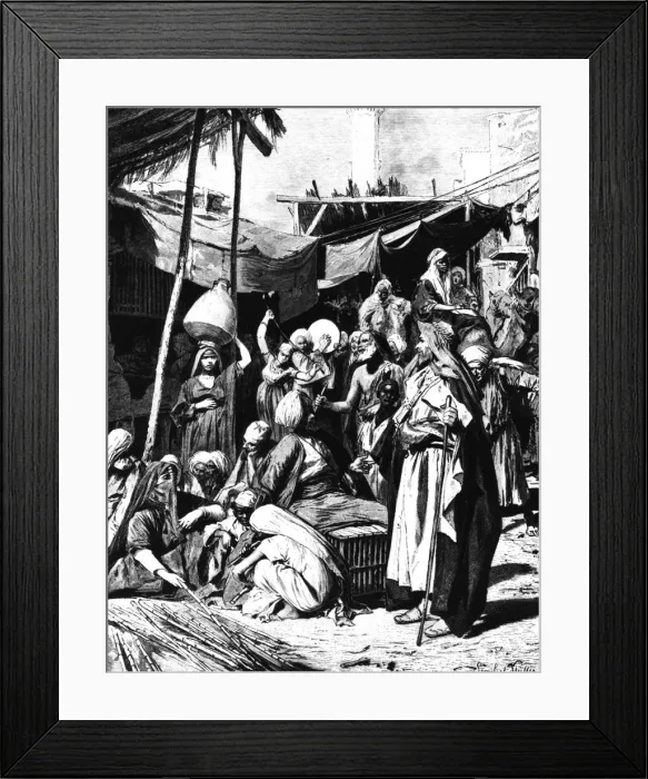 Framed Print : Market at Tantah, Egypt, 1880 Framed Print : Market at Tantah, Egypt, 1880