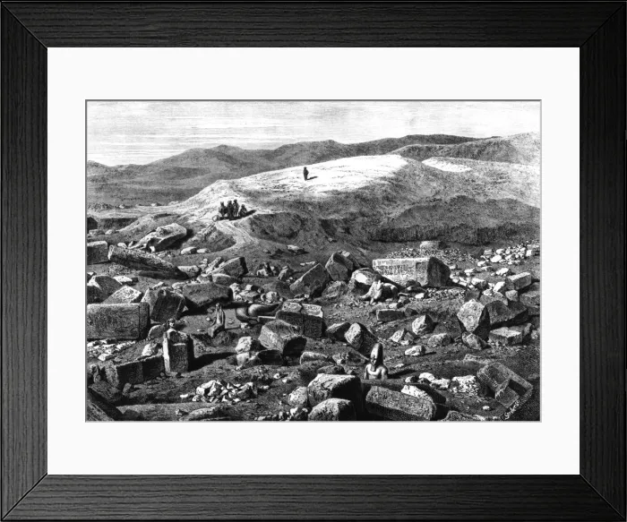 Framed Print : Ruins at Tanis, Egypt, 1880. Artist: Streller Framed Print : Ruins at Tanis, Egypt, 1880. Artist: Streller