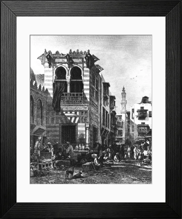 Framed Print : Popular Schools in the Heart of Cairo, Egypt, 1880 Framed Print : Popular Schools in the Heart of Cairo, Egypt, 1880