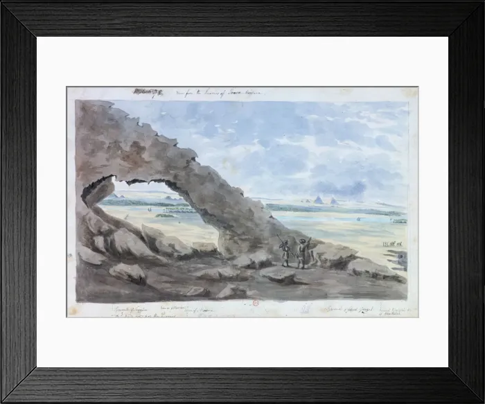 Framed Print : View of the Pyramids, Egypt, 19th century. Artist: Wilkinson Framed Print : View of the Pyramids, Egypt, 19th century. Artist: Wilkinson