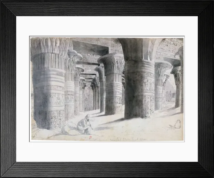 Framed Print : Portico of Esuch, Egypt, 1822. Artist: Wilkinson Framed Print : Portico of Esuch, Egypt, 1822. Artist: Wilkinson