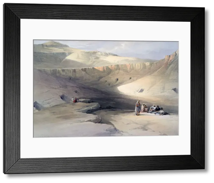 Framed Print : Entrance to the Tombs of the kings of Thebes, Bab-el-Malouk, 19th century. Artist: David Roberts Framed Print : Entrance to the Tombs of the kings of Thebes, Bab-el-Malouk, 19th century. Artist: David Roberts