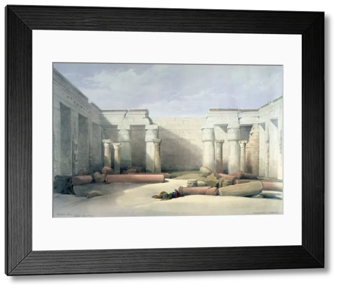 Framed Print : Medinet Abou, Thebes, 5th December 1832, Egypt, 19th century. Artist: Louis Haghe Framed Print : Medinet Abou, Thebes, 5th December 1832, Egypt, 19th century. Artist: Louis Haghe