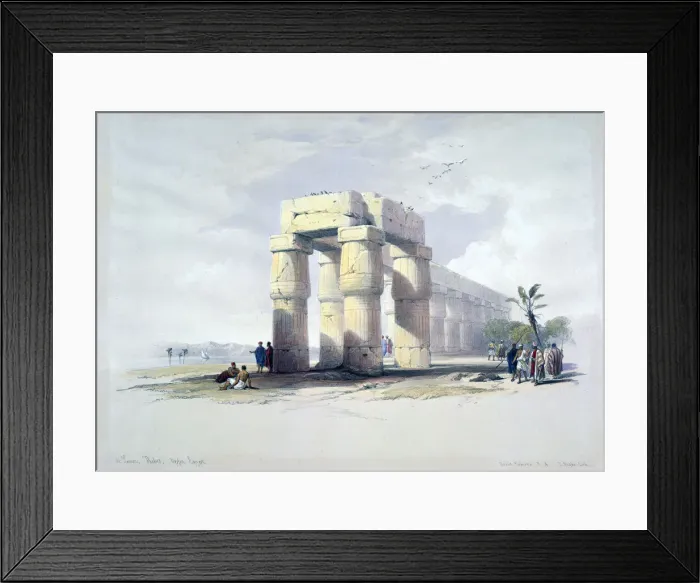 Framed Print : At Luxor, Thebes, Upper Egypt, 19th century. Artist: Louis Haghe Framed Print : At Luxor, Thebes, Upper Egypt, 19th century. Artist: Louis Haghe