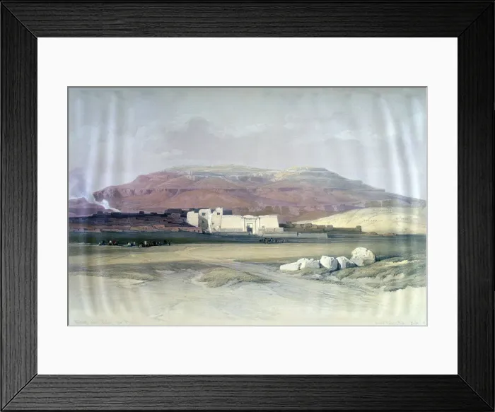Framed Print : Medinet Abou, Thebes, 8th December 1832, Egypt, 19th century. Artist: Louis Haghe Framed Print : Medinet Abou, Thebes, 8th December 1832, Egypt, 19th century. Artist: Louis Haghe