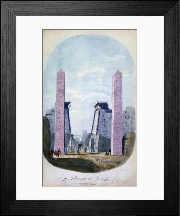 Framed Print : Entrance of Luxor, Egypt, 19th century. Artist: CH Smith Framed Print : Entrance of Luxor, Egypt, 19th century. Artist: CH Smith