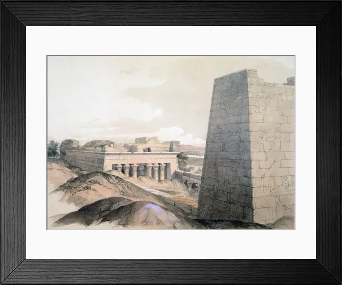 Framed Print : Temple of Edfu, Egypt, 19th century. Artist: Lord Wharncliffe Framed Print : Temple of Edfu, Egypt, 19th century. Artist: Lord Wharncliffe