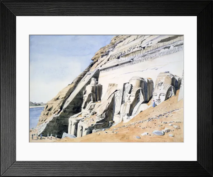 Framed Print : Front of the Great Temple at Abu Simbel, Egypt, c1845. Artist: GF Weston Framed Print : Front of the Great Temple at Abu Simbel, Egypt, c1845. Artist: GF Weston