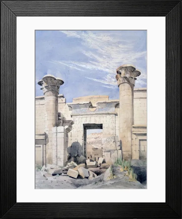 Framed Print : Entrance to the Temple of Ramses III, Egypt, 19th century. Artist: GF Weston Framed Print : Entrance to the Temple of Ramses III, Egypt, 19th century. Artist: GF Weston