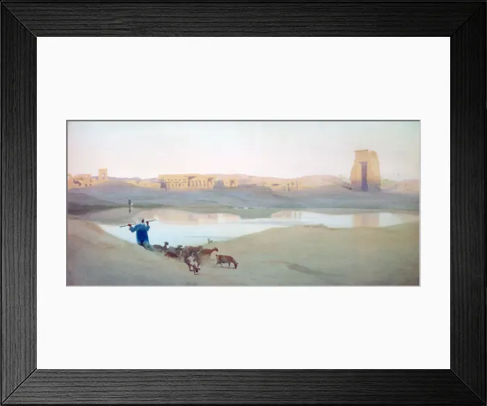 Framed Print : Sacred Lake, Karnak, Egypt, c1900. Artist: Robert Talbot Kelly Framed Print : Sacred Lake, Karnak, Egypt, c1900. Artist: Robert Talbot Kelly
