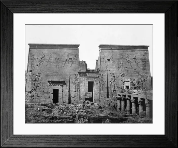 Framed Print : Temple of Philae, Nubia, Egypt, 1852. Artist: Maxime du Camp Framed Print : Temple of Philae, Nubia, Egypt, 1852. Artist: Maxime du Camp