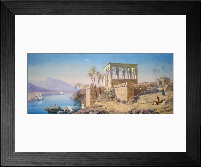 Framed Print : Philae, Egypt, 1863. Artist: Charles Emile de Tournemine Framed Print : Philae, Egypt, 1863. Artist: Charles Emile de Tournemine