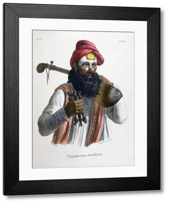 Framed Print : Beggar, 1828. Artist: Marlet et Cie Framed Print : Beggar, 1828. Artist: Marlet et Cie