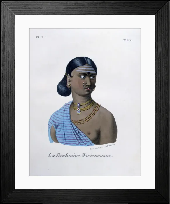 Framed Print : Brahmin Mariamman, 1828. Artist: Marlet et Cie