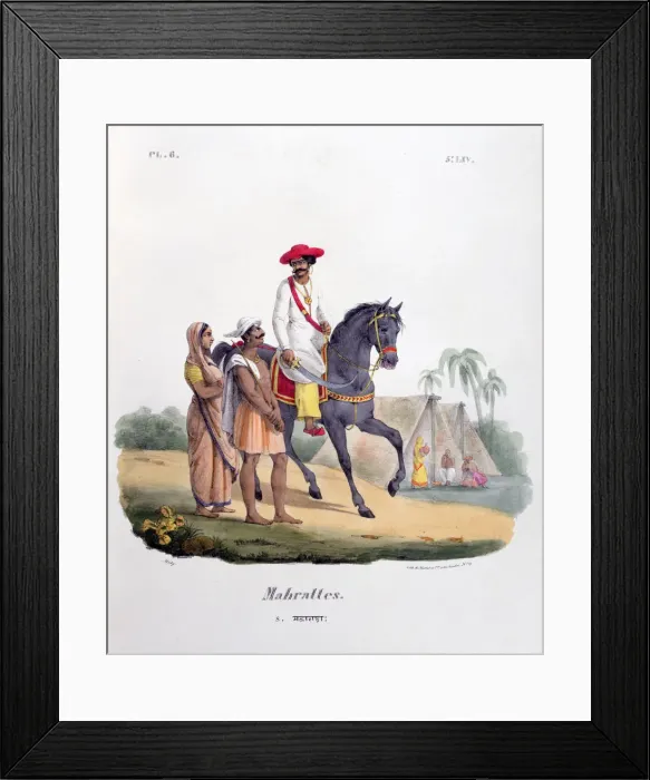 Framed Print : Marathas, 1828. Artist: Marlet et Cie