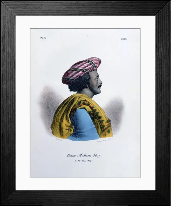 Framed Print : Ram Mohan Roy, founder of the Brahmo Samaj, 1828. Artist: Marlet et Cie Framed Print : Ram Mohan Roy, founder of the Brahmo Samaj, 1828. Artist: Marlet et Cie