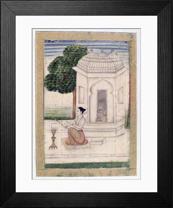 Framed Print : Bamgali Ragini, Ragamala Album, School of Rajasthan, 19th century Framed Print : Bamgali Ragini, Ragamala Album, School of Rajasthan, 19th century