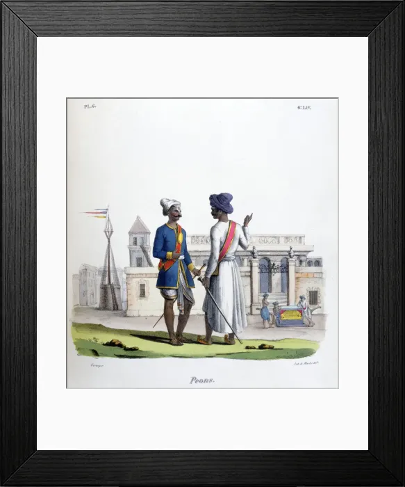 Framed Print : Foot Soldiers, 1828. Artist: Marlet et Cie Framed Print : Foot Soldiers, 1828. Artist: Marlet et Cie