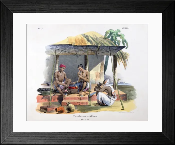 Framed Print : Goldsmith, 1828. Artist: Marlet et Cie Framed Print : Goldsmith, 1828. Artist: Marlet et Cie