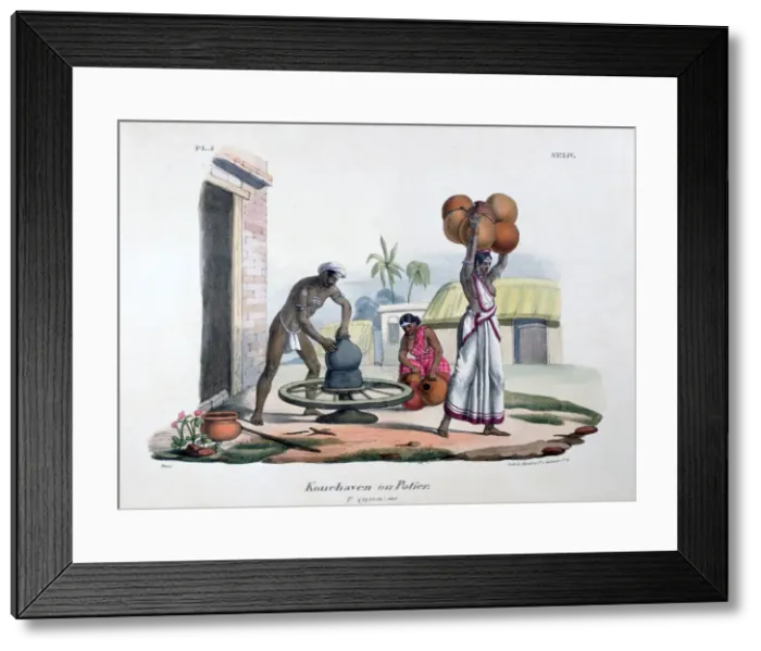 Framed Print : Potter, 1828. Artist: Marlet et Cie Framed Print : Potter, 1828. Artist: Marlet et Cie