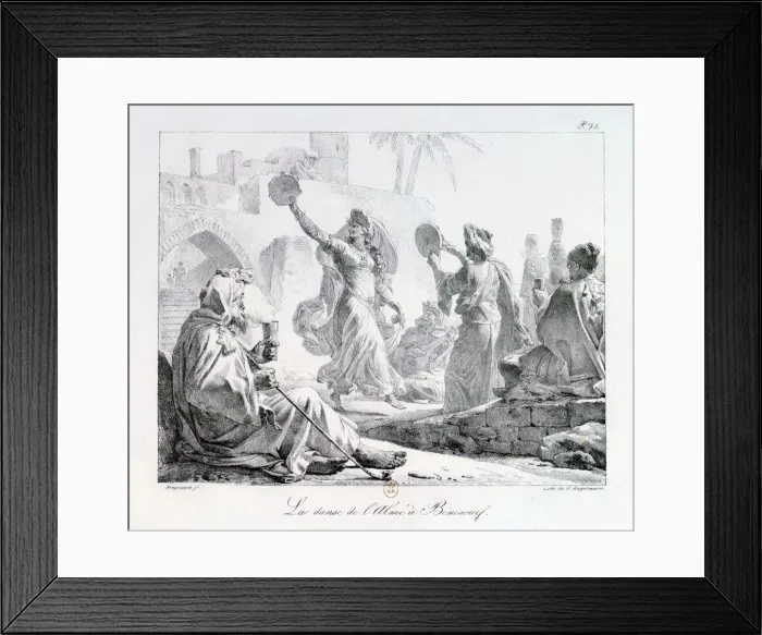 Framed Print : The Dance of the Alme, Beni Souef, Egypt, 1819. Artist: G Engelmann Framed Print : The Dance of the Alme, Beni Souef, Egypt, 1819. Artist: G Engelmann