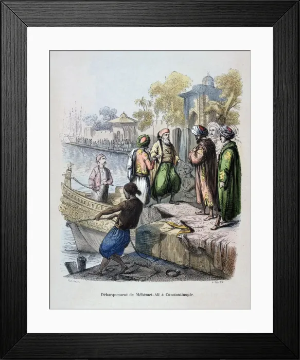 Framed Print : Mahomet Ali Arriving in Constantinople, c1847. Artist: Jean Adolphe Beauce Framed Print : Mahomet Ali Arriving in Constantinople, c1847. Artist: Jean Adolphe Beauce