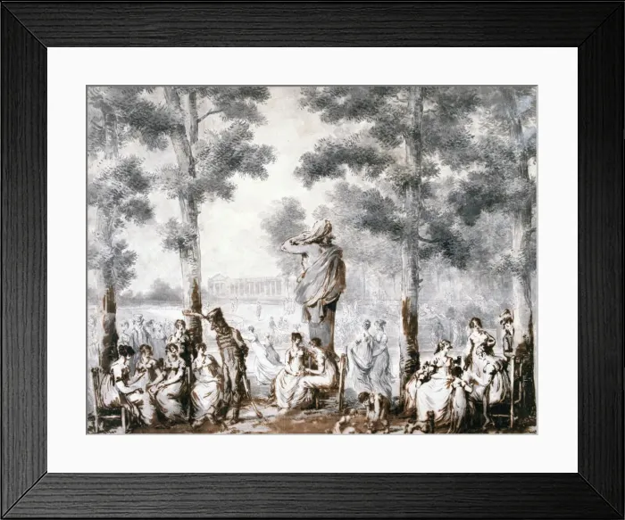 Framed Print : The Terrace of the Tuileries, 1807. Artist: Jean Pierre Norblin Framed Print : The Terrace of the Tuileries, 1807. Artist: Jean Pierre Norblin