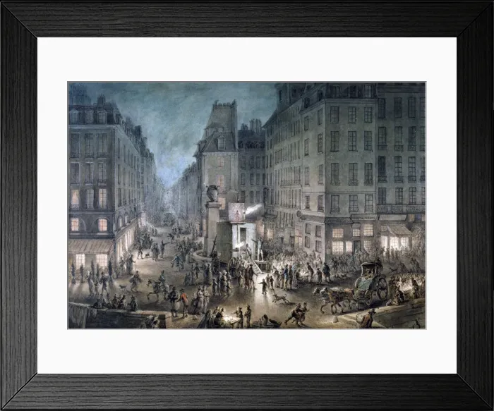 Framed Print : Parade on the Place de L Ecole, 1823. Artist: Jean Pierre Norblin Framed Print : Parade on the Place de L Ecole, 1823. Artist: Jean Pierre Norblin