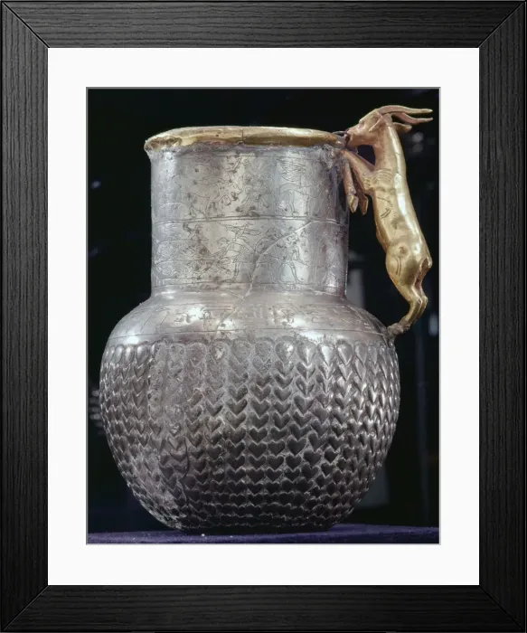 Framed Print : Ancient Egyptian pot from the time of Rameses II, 13th century BC Framed Print : Ancient Egyptian pot from the time of Rameses II, 13th century BC
