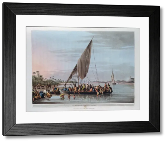 Framed Print : Ferry Boat Near Nedssili, Egypt, 1801. Artist: Thomas Milton Framed Print : Ferry Boat Near Nedssili, Egypt, 1801. Artist: Thomas Milton