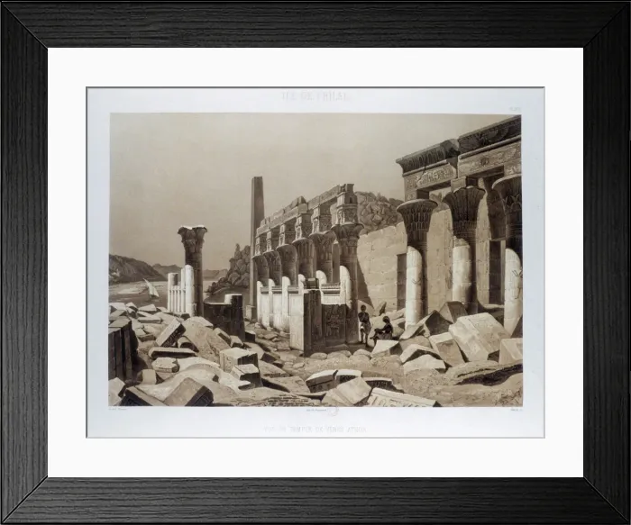 Framed Print : Temple of Venus Athor, Isle of Philae, Egypt, 1841. Artist: Himely Framed Print : Temple of Venus Athor, Isle of Philae, Egypt, 1841. Artist: Himely