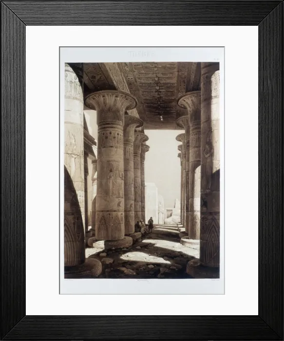Framed Print : Hypostyle Hall of the Ramesseum, Thebes, Egypt, 1841. Artist: Himely Framed Print : Hypostyle Hall of the Ramesseum, Thebes, Egypt, 1841. Artist: Himely